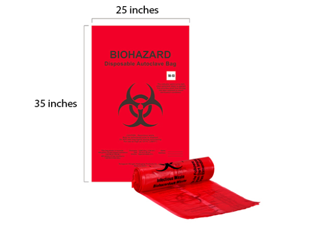 25X35 BIOHAZARD BAGS (10-13 GALLONS) 400 Bags