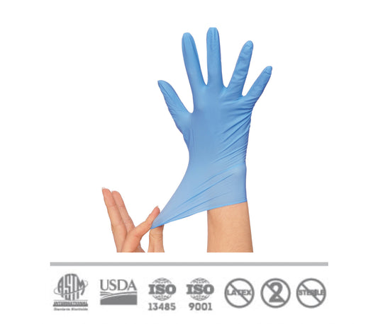 Advance IF40 Powder Free Blue Nitrile Case of 1000 (4 mil)