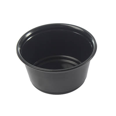 CUP PORTION PLASTIC 2 OZ BLACK