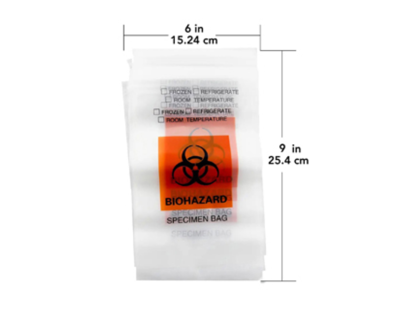 6x9 Specimen Transport Bags