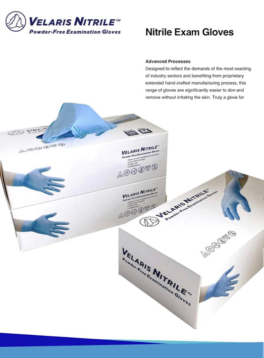 Velaris Nitrile Powder Free Examination Gloves (1000/case)