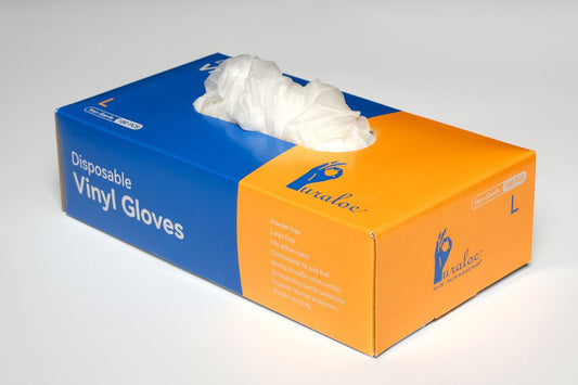 Puraloc Clear Vinyl Gloves Size Large 1000/Case