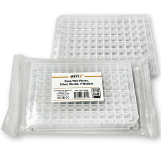 0.5 mL Deep Well Plates (Square Wells), V Bottom