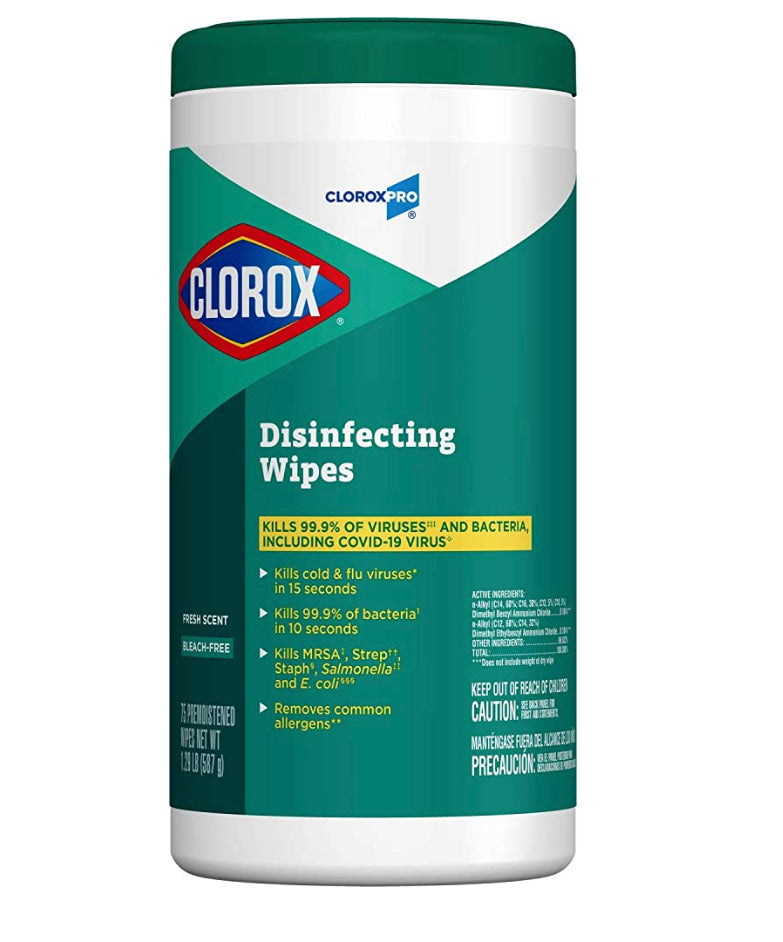 CloroxPro Disinfecting Wipes, Fresh Scent, 75 count